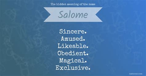 salome meaning in arabic